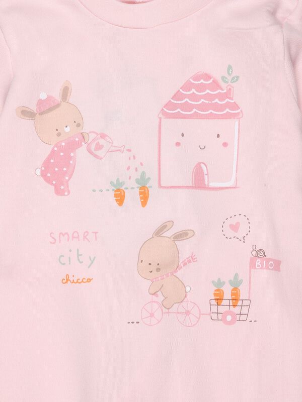 Pink Printed Babysuit image number 2